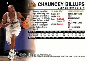 1999-00 Fleer Tradition #13 Chauncey Billups Back