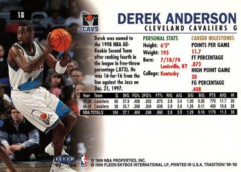 1999-00 Fleer Tradition #18 Derek Anderson Back