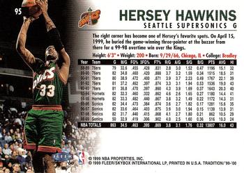 1999-00 Fleer Tradition #95 Hersey Hawkins Back