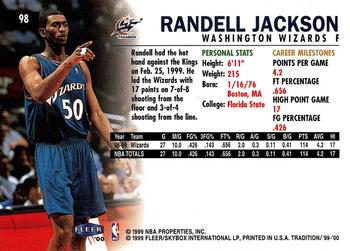 1999-00 Fleer Tradition #98 Randell Jackson Back