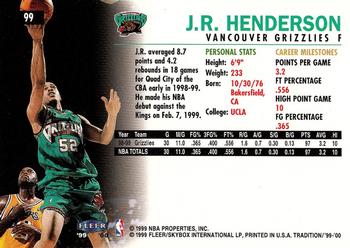 1999-00 Fleer Tradition #99 J.R. Henderson Back