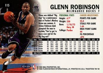 1999-00 Fleer Tradition #115 Glenn Robinson Back