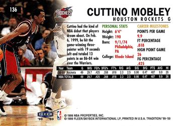 1999-00 Fleer Tradition #136 Cuttino Mobley Back