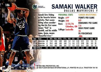 1999-00 Fleer Tradition #186 Samaki Walker Back