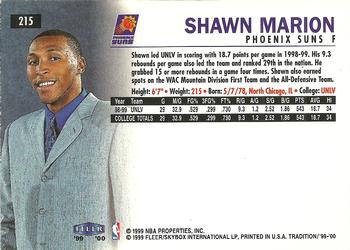 1999-00 Fleer Tradition #215 Shawn Marion Back