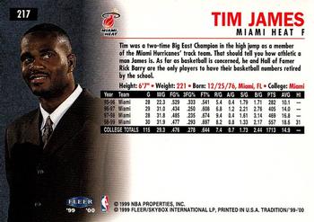 1999-00 Fleer Tradition #217 Tim James Back