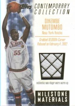 2003-04 Topps Contemporary Collection - Milestone Materials #MIM-DM Dikembe Mutombo Front