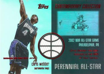 2003-04 Topps Contemporary Collection - Perennial All-Star Relics Red #PA-CW Chris Webber Front