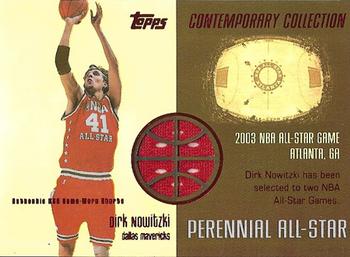 2003-04 Topps Contemporary Collection - Perennial All-Star Relics Red #PA-DN Dirk Nowitzki Front