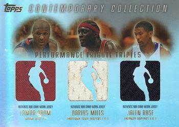 2003-04 Topps Contemporary Collection - Performance Tribute Triples #PTT-OMR Lamar Odom / Darius Miles / Jalen Rose Front