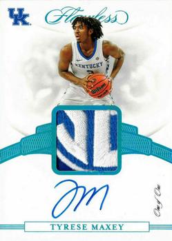 2020 Panini Flawless Collegiate - Signature Prime Materials Conference Logo #SPM-TM Tyrese Maxey Front