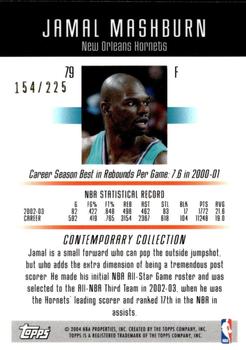 2003-04 Topps Contemporary Collection - Red #79 Jamal Mashburn Back