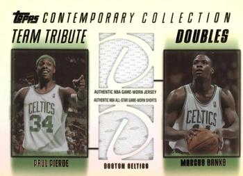 2003-04 Topps Contemporary Collection - Team Tribute Doubles #TTD-PB Paul Pierce / Marcus Banks Front