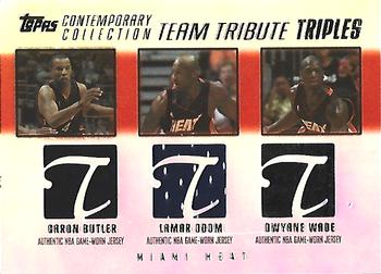 2003-04 Topps Contemporary Collection - Team Tribute Triples #TTT-BOW Caron Butler / Lamar Odom / Dwyane Wade Front