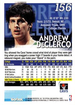 1999-00 Hoops #156 Andrew DeClercq Back