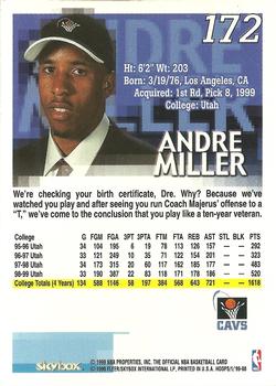 1999-00 Hoops #172 Andre Miller Back