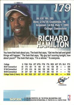 1999-00 Hoops #179 Richard Hamilton Back