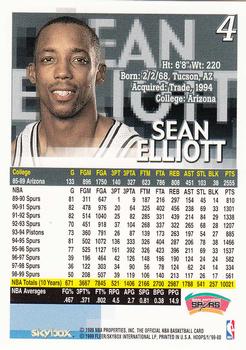 1999-00 Hoops #4 Sean Elliott Back