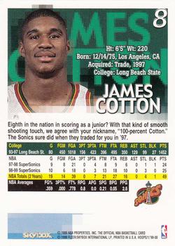 1999-00 Hoops #8 James Cotton Back