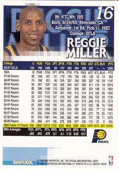 1999-00 Hoops #16 Reggie Miller Back
