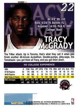 1999-00 Hoops #22 Tracy McGrady Back
