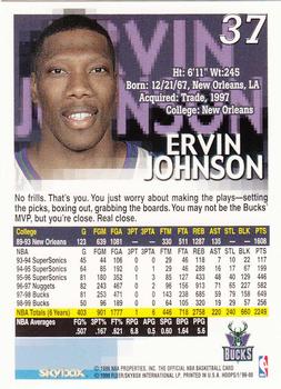 1999-00 Hoops #37 Ervin Johnson Back