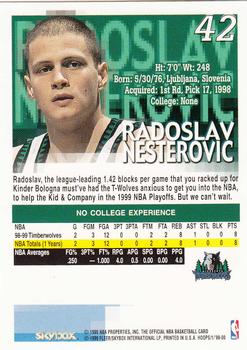 1999-00 Hoops #42 Radoslav Nesterovic Back