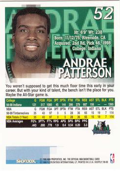 1999-00 Hoops #52 Andrae Patterson Back
