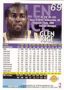 1999-00 Hoops #69 Glen Rice Back