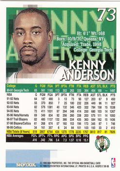 1999-00 Hoops #73 Kenny Anderson Back