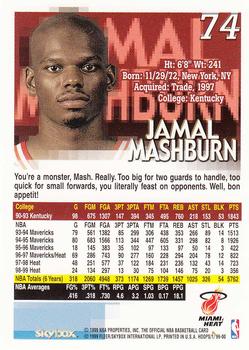 1999-00 Hoops #74 Jamal Mashburn Back