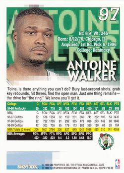 1999-00 Hoops #97 Antoine Walker Back
