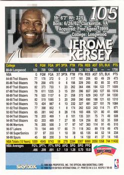 1999-00 Hoops #105 Jerome Kersey Back
