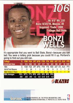 1999-00 Hoops #106 Bonzi Wells Back