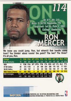 1999-00 Hoops #114 Ron Mercer Back