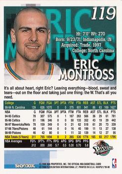 1999-00 Hoops #119 Eric Montross Back