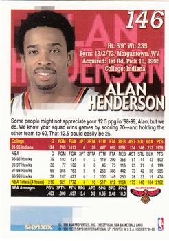 1999-00 Hoops #146 Alan Henderson Back