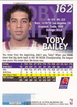 1999-00 Hoops #162 Toby Bailey Back