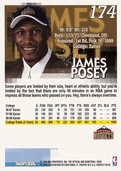 1999-00 Hoops #174 James Posey Back