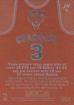 2003-04 Topps Jersey Edition - Copper #TC Tyson Chandler Back