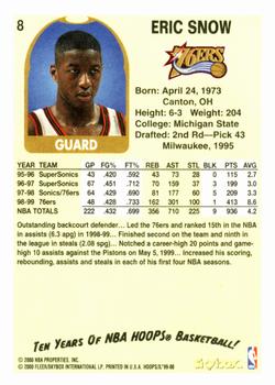 1999-00 Hoops Decade #8 Eric Snow Back