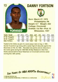 1999-00 Hoops Decade #13 Danny Fortson Back