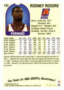 1999-00 Hoops Decade #130 Rodney Rogers Back
