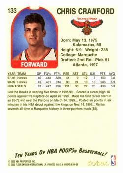 1999-00 Hoops Decade #133 Chris Crawford Back