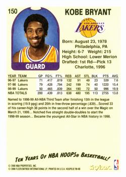 1999-00 Hoops Decade #150 Kobe Bryant Back