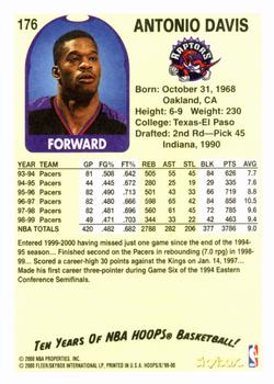 1999-00 Hoops Decade #176 Antonio Davis Back