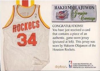 1999-00 Hoops Decade - Genuine Coverage #NNO Hakeem Olajuwon Back
