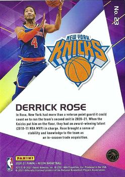 2020-21 Panini Recon #23 Derrick Rose Back