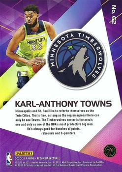 2020-21 Panini Recon #62 Karl-Anthony Towns Back