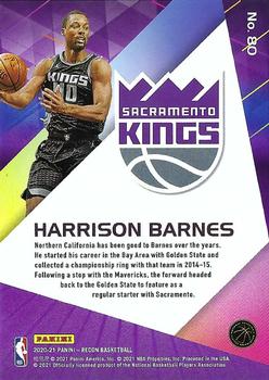 2020-21 Panini Recon #80 Harrison Barnes Back